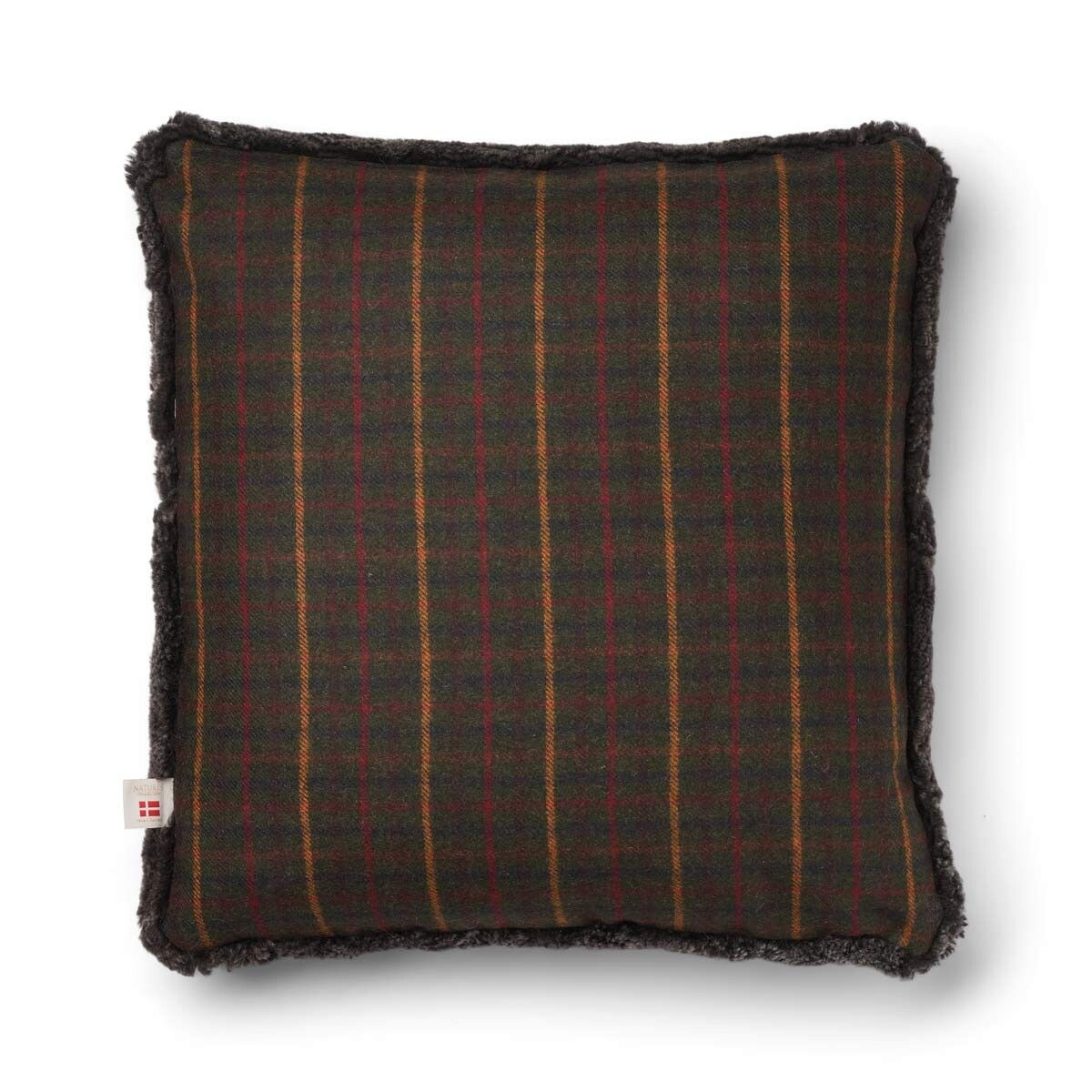 Coussin une face Sapin Kilberry-Vert foncé/Cappuccino