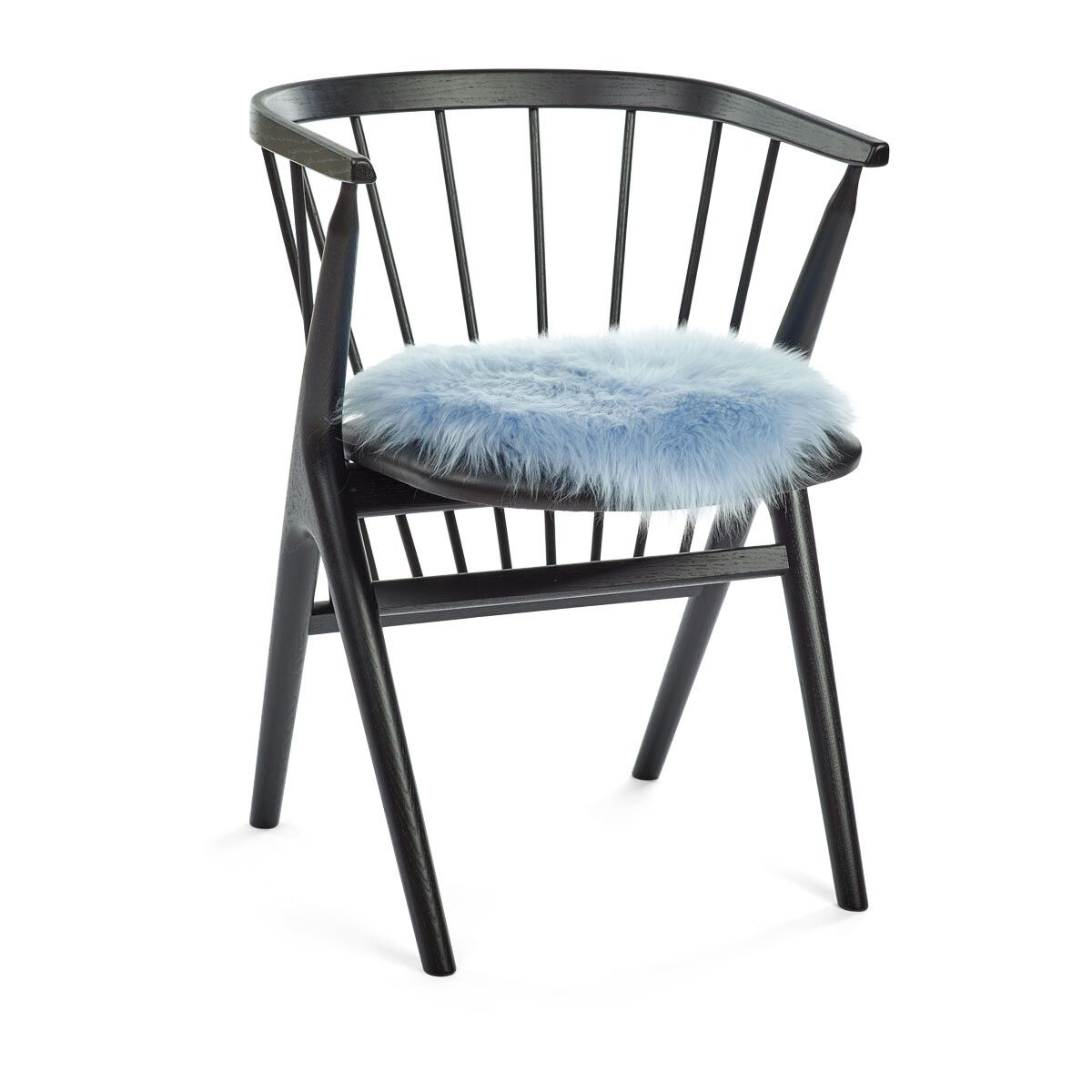 Dessus de siège en peau de mouton | Laine longue | Ø38 cm Ciel d'été