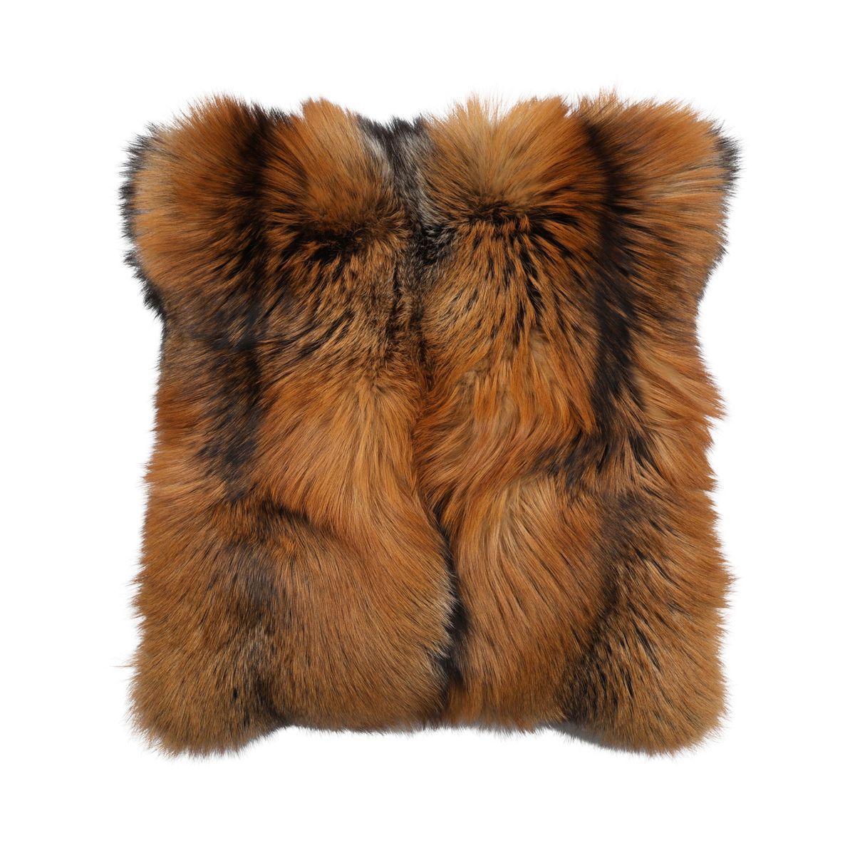 Coussin Premium en Renard | Doublure Cachemire | Norvège | Croix Dorée | 65x65 cm