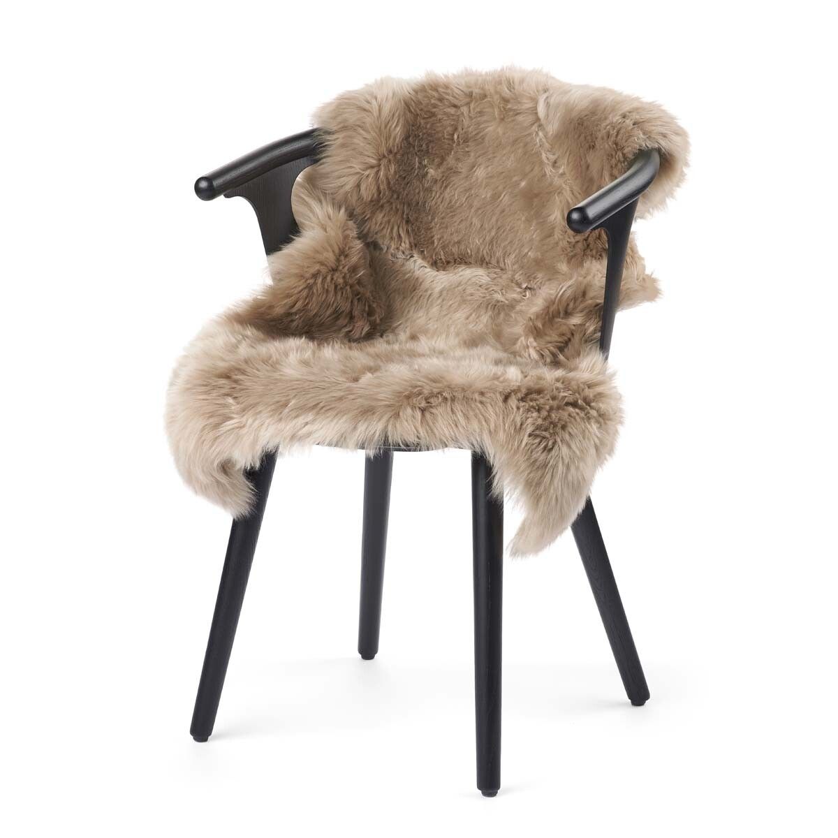Peau de mouton de Nouvelle-Zélande à laine longue 100 cm Taupe