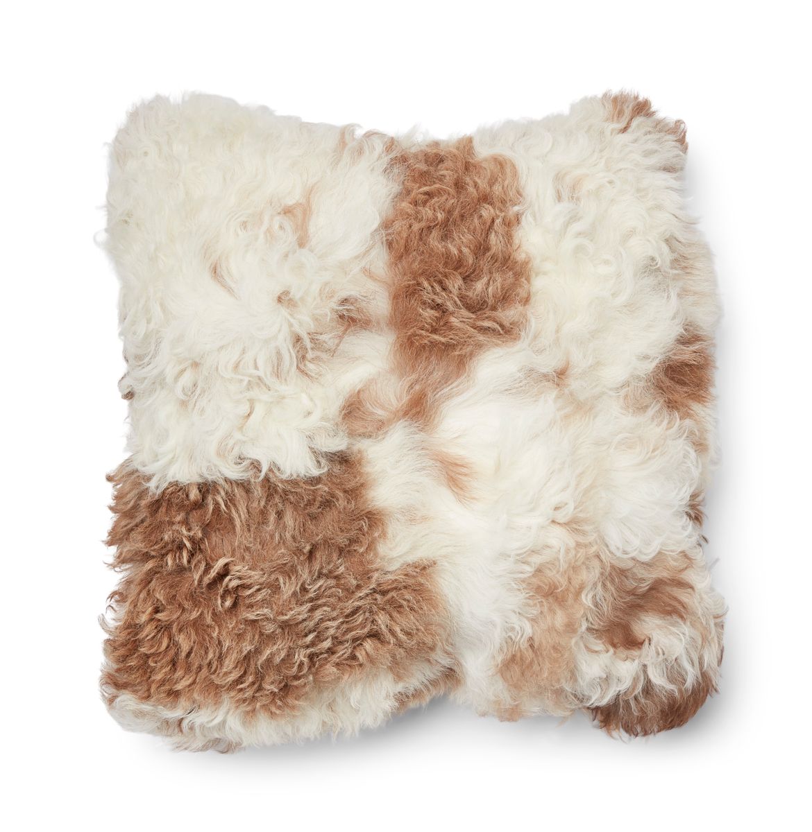 Coussin Tigrado Lamb Mélange brun/beige