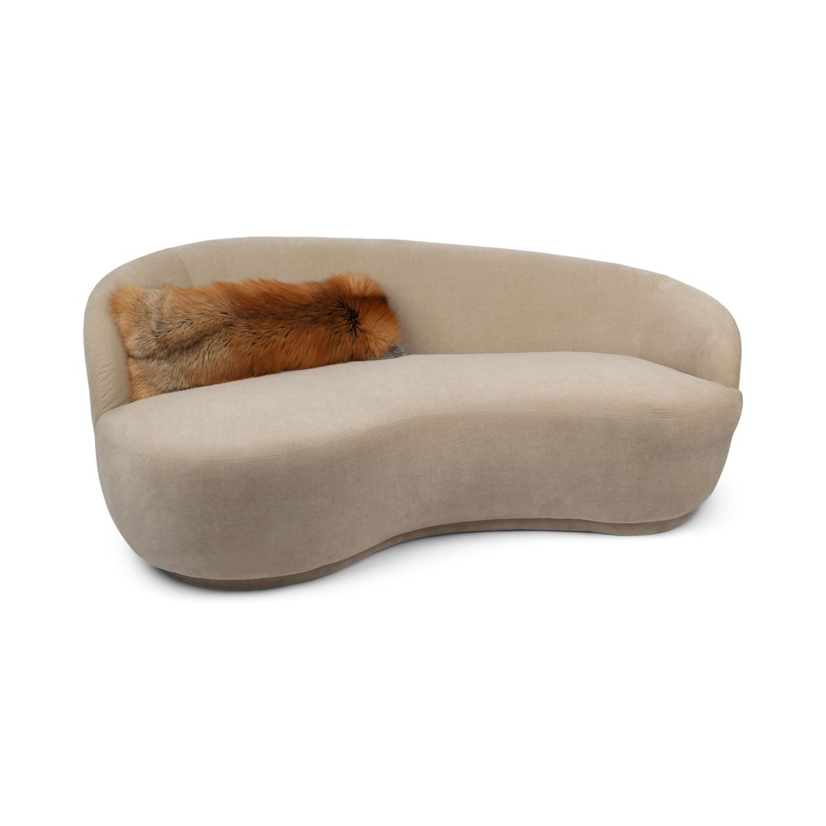 Coussin Premium en Renard | Dos en Cachemire | Norvège | Gold Cross | 30x70 cm