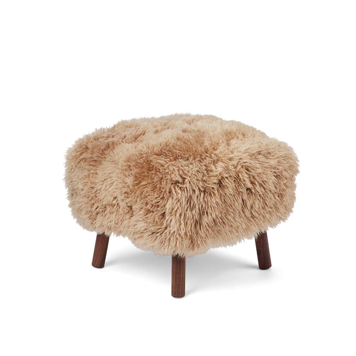 Repose-pieds Emily | Peau de mouton  | Laine courte Miel