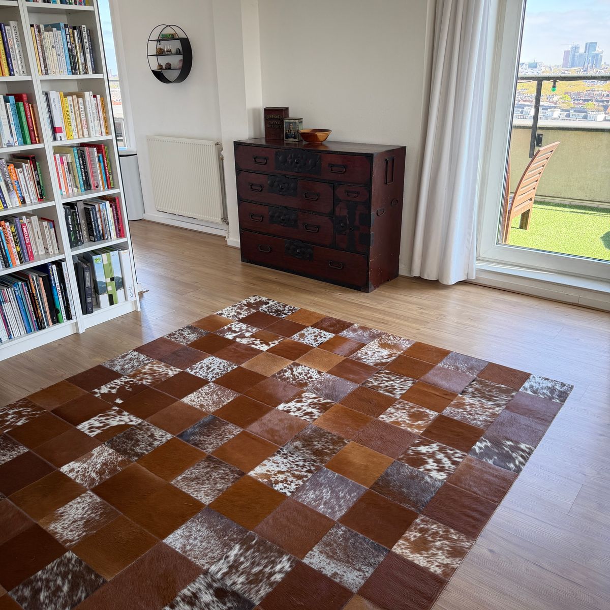 Tapis design en peau de vache