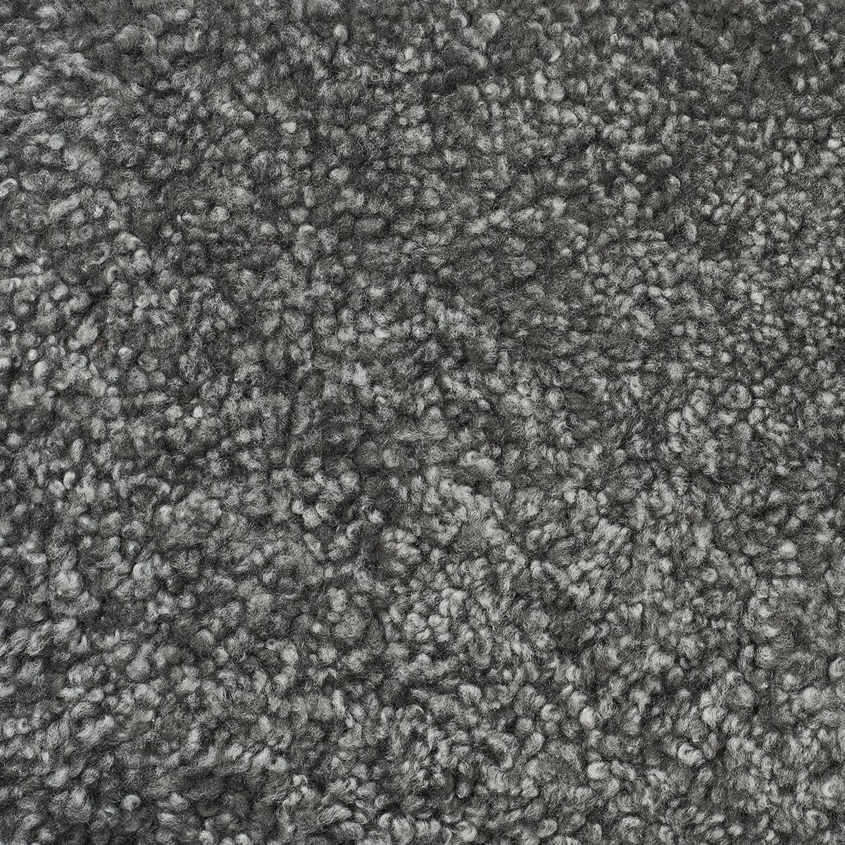 Fautieuil Emil en peau de mouton à laine courte Graphite