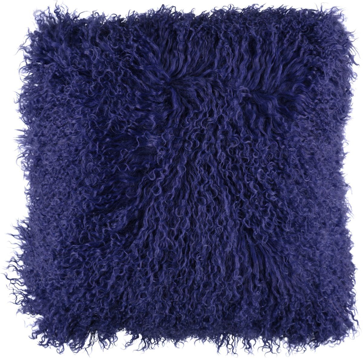 Coussin bouclé Bleu Marine