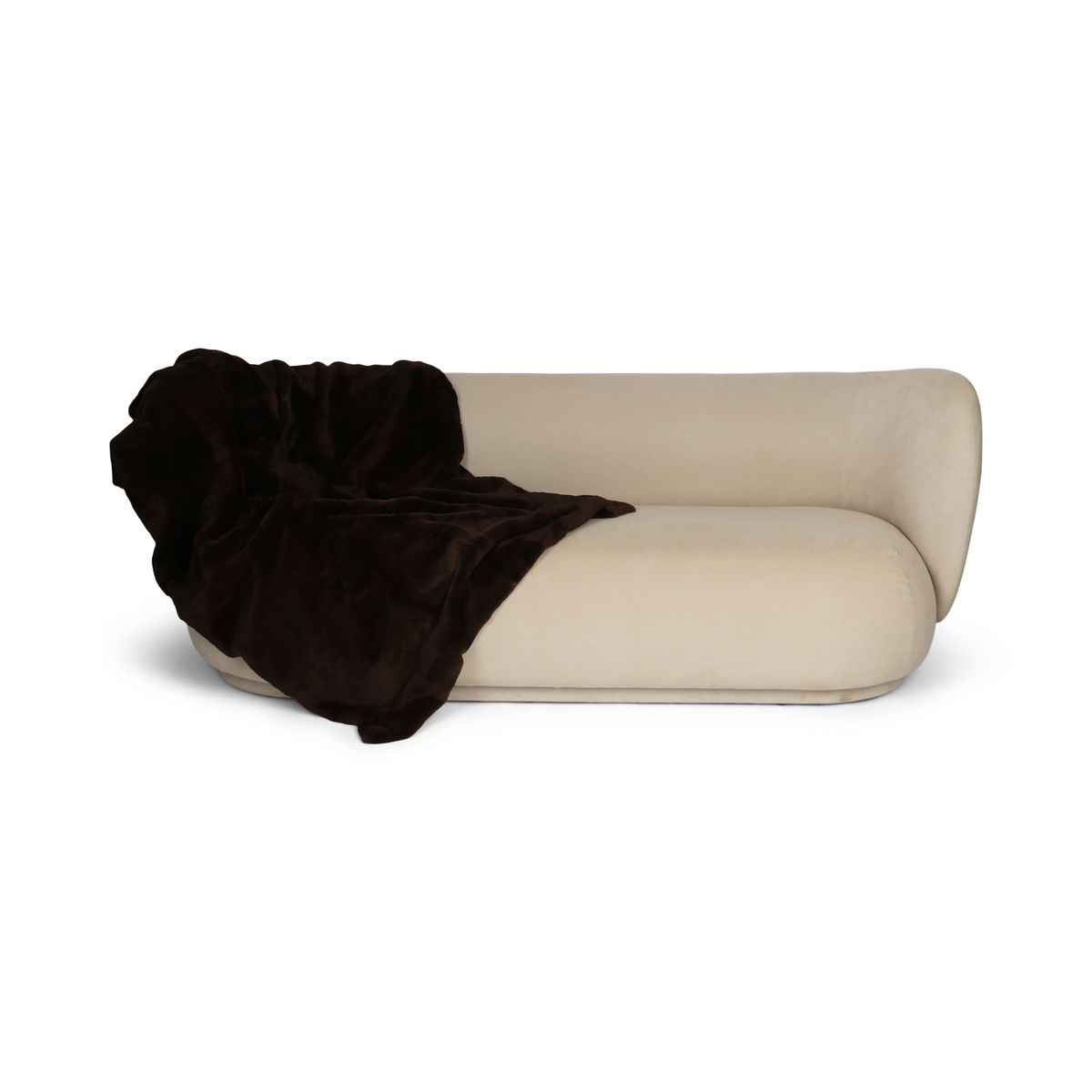 Plaid Vison | Doublure Cachemire | Marron Foncé | 120x150 cm