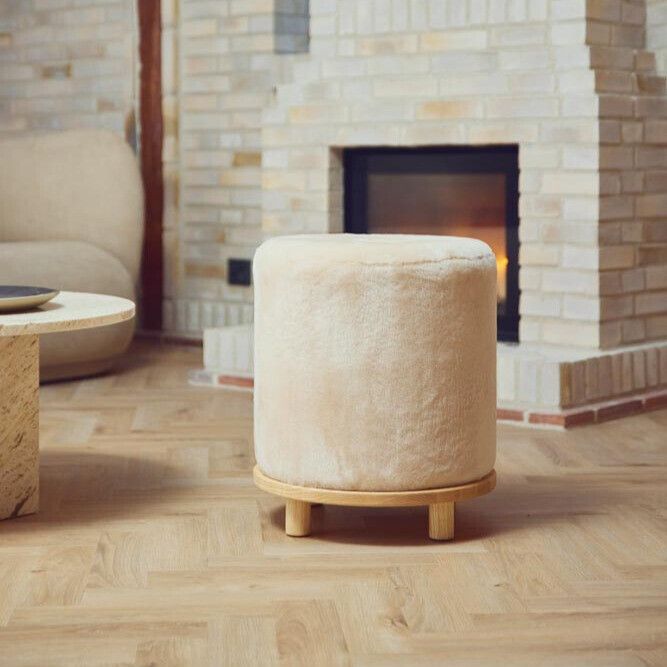 Tabouret Simon en Moccasin Châtaigne