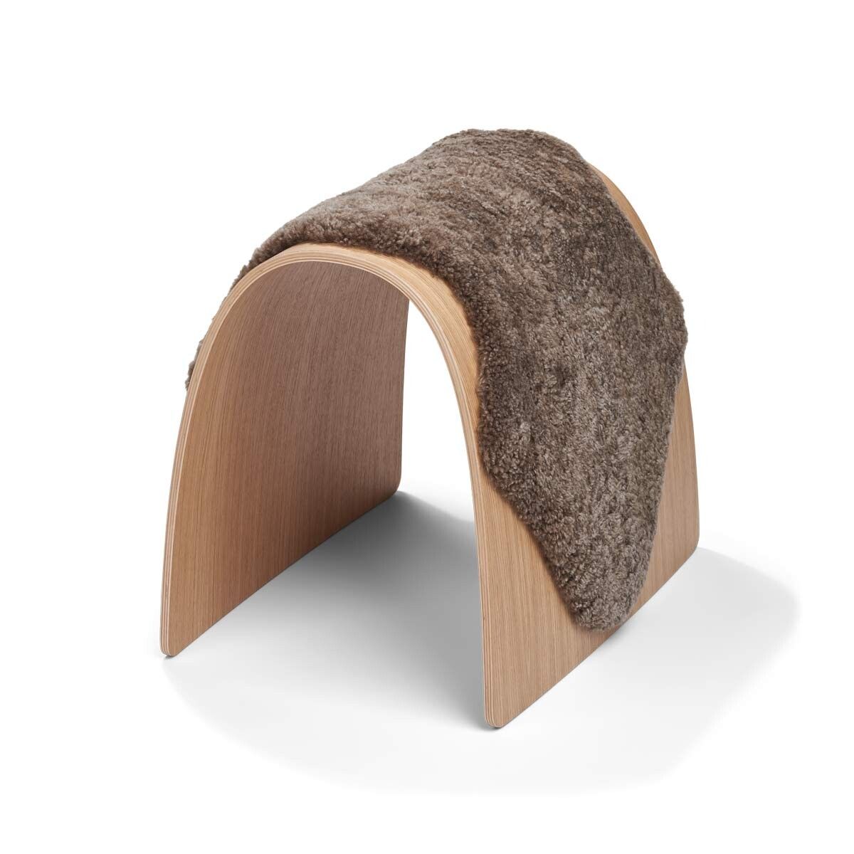 Dessus de tabouret en peau de mouton | Laine courte
