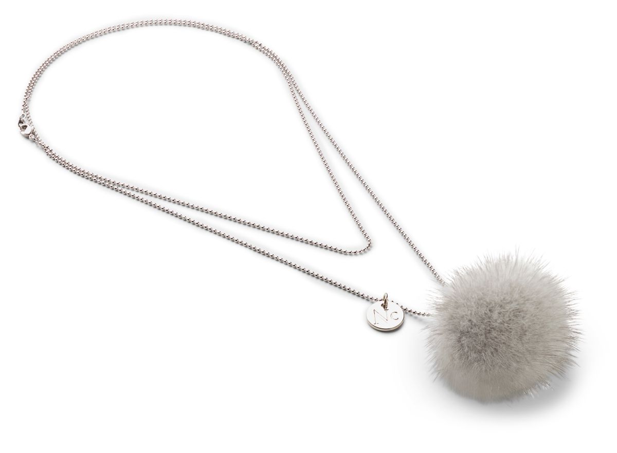 Collier Pompon Saphir clair