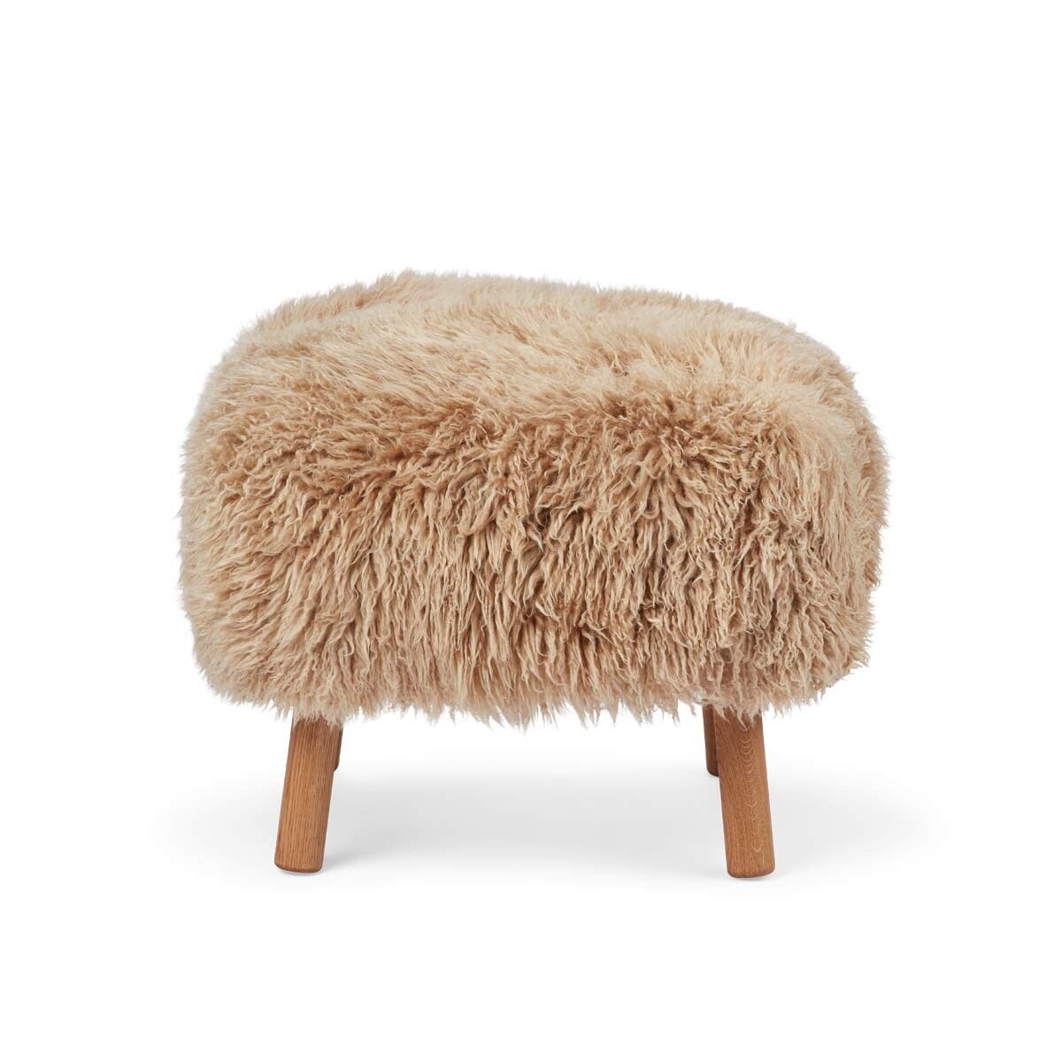 Repose-pieds Emily | Peau de mouton  | Laine courte Miel