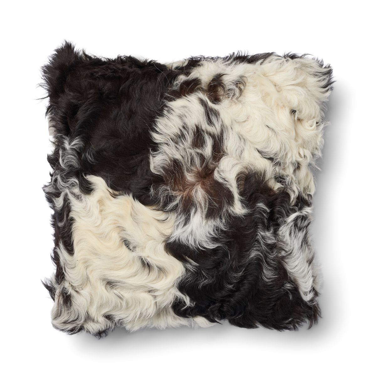 Coussin Tigrado Lamb Noir/Mélange de Blanc