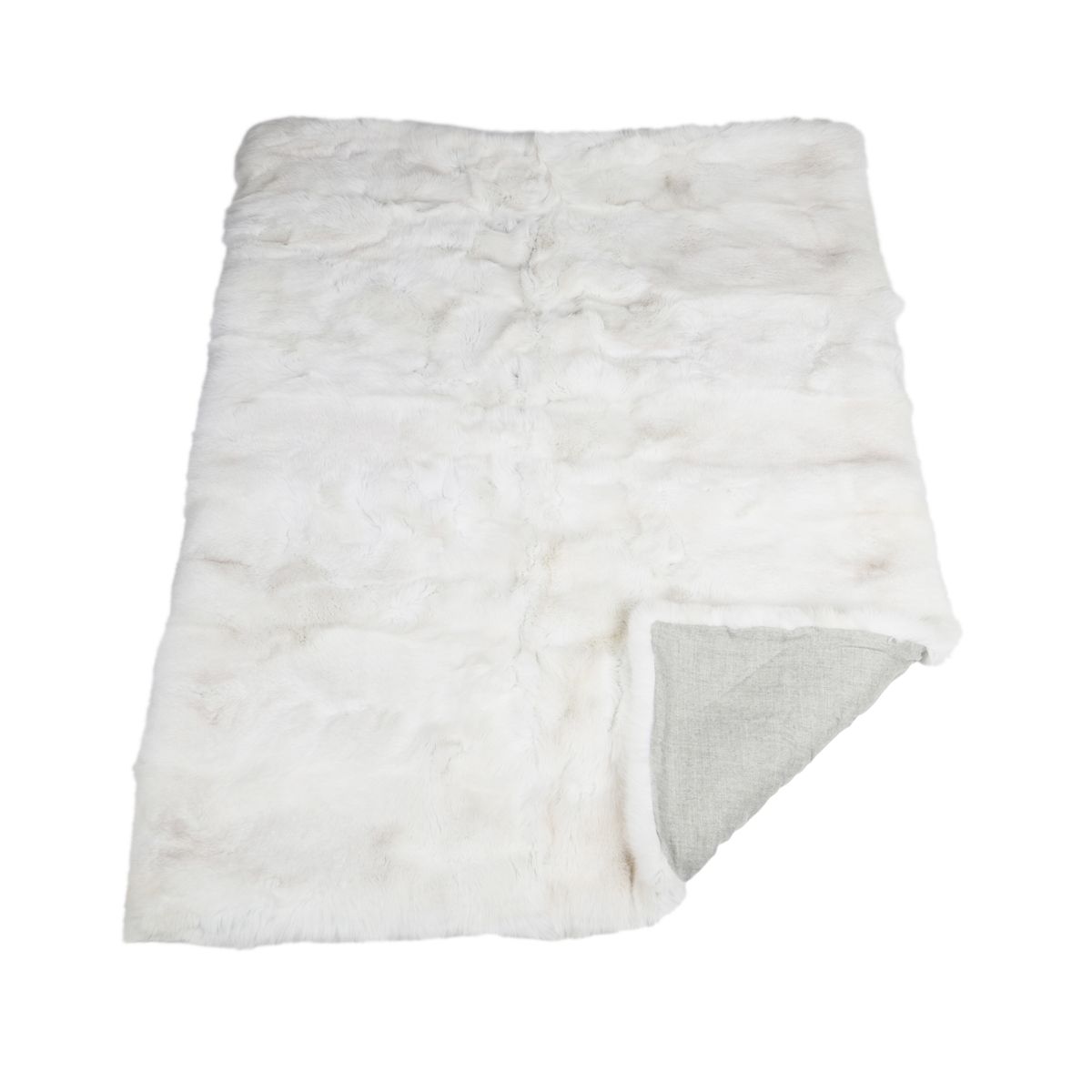 Plaid Premium en Fourrure de Renard | Doublure Cachemire | Shadow | 160x180 cm