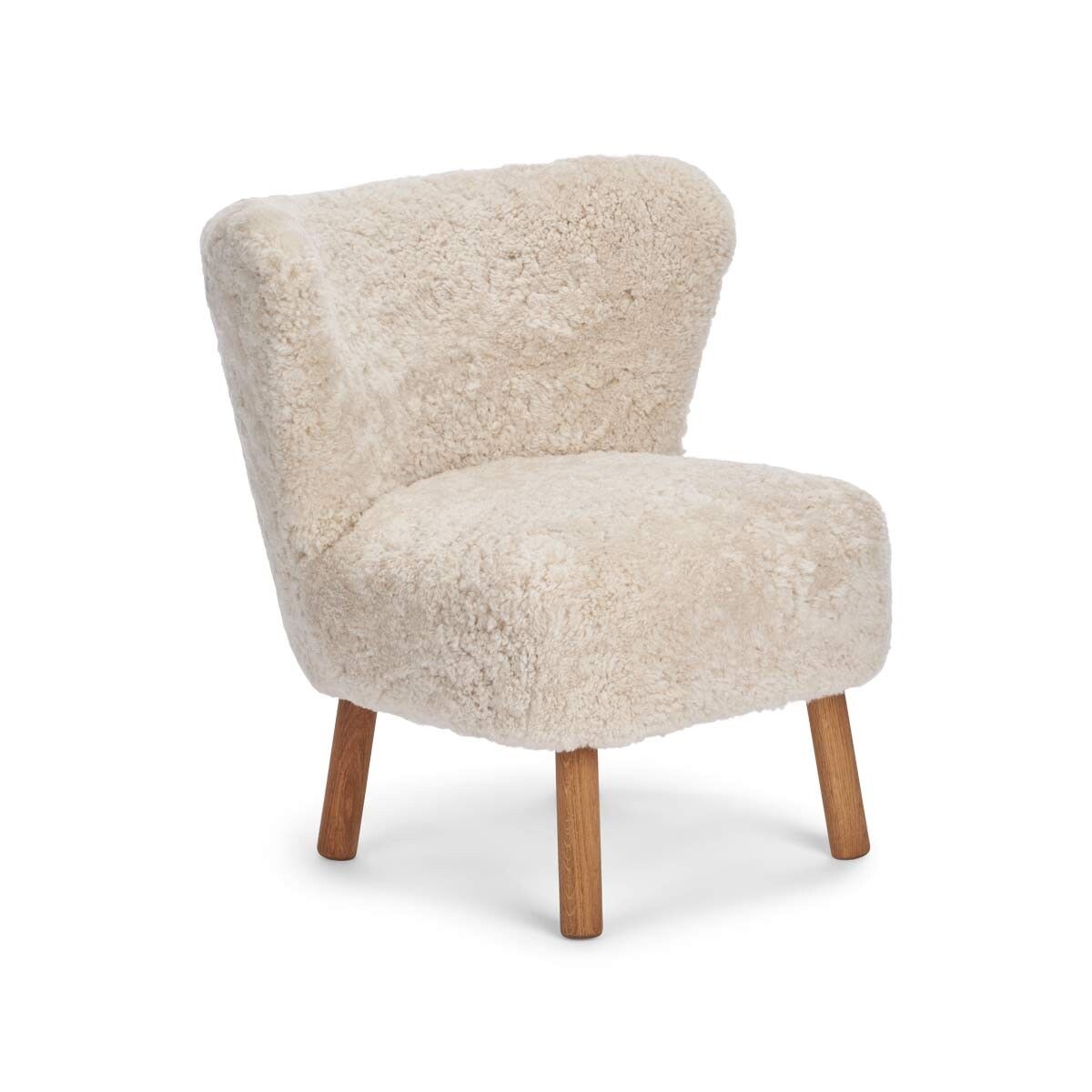 Fauteuil lounge Emily | Laine courte