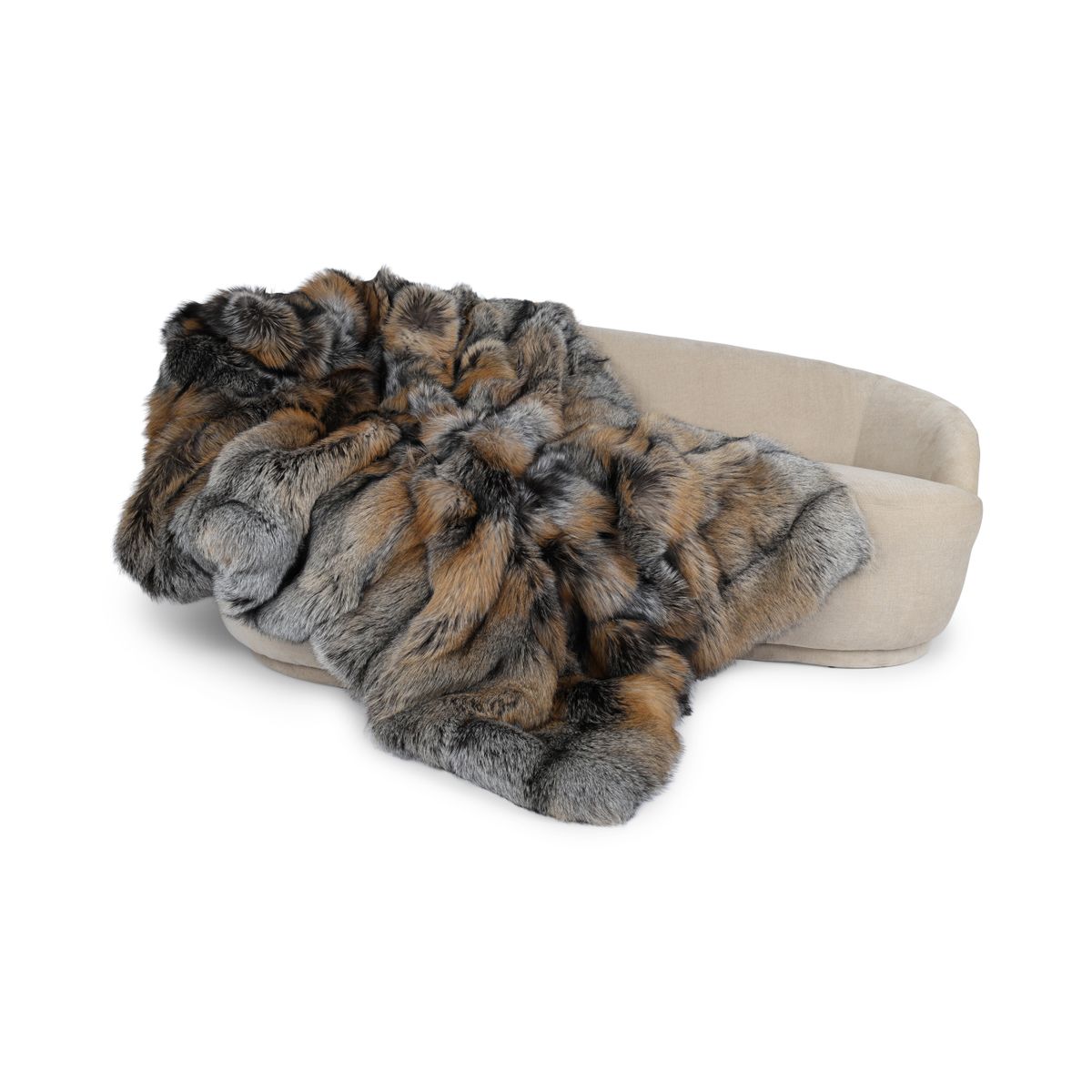 Plaid Premium Fox | Support Cachemire | Croix dorée | 155x220 cm