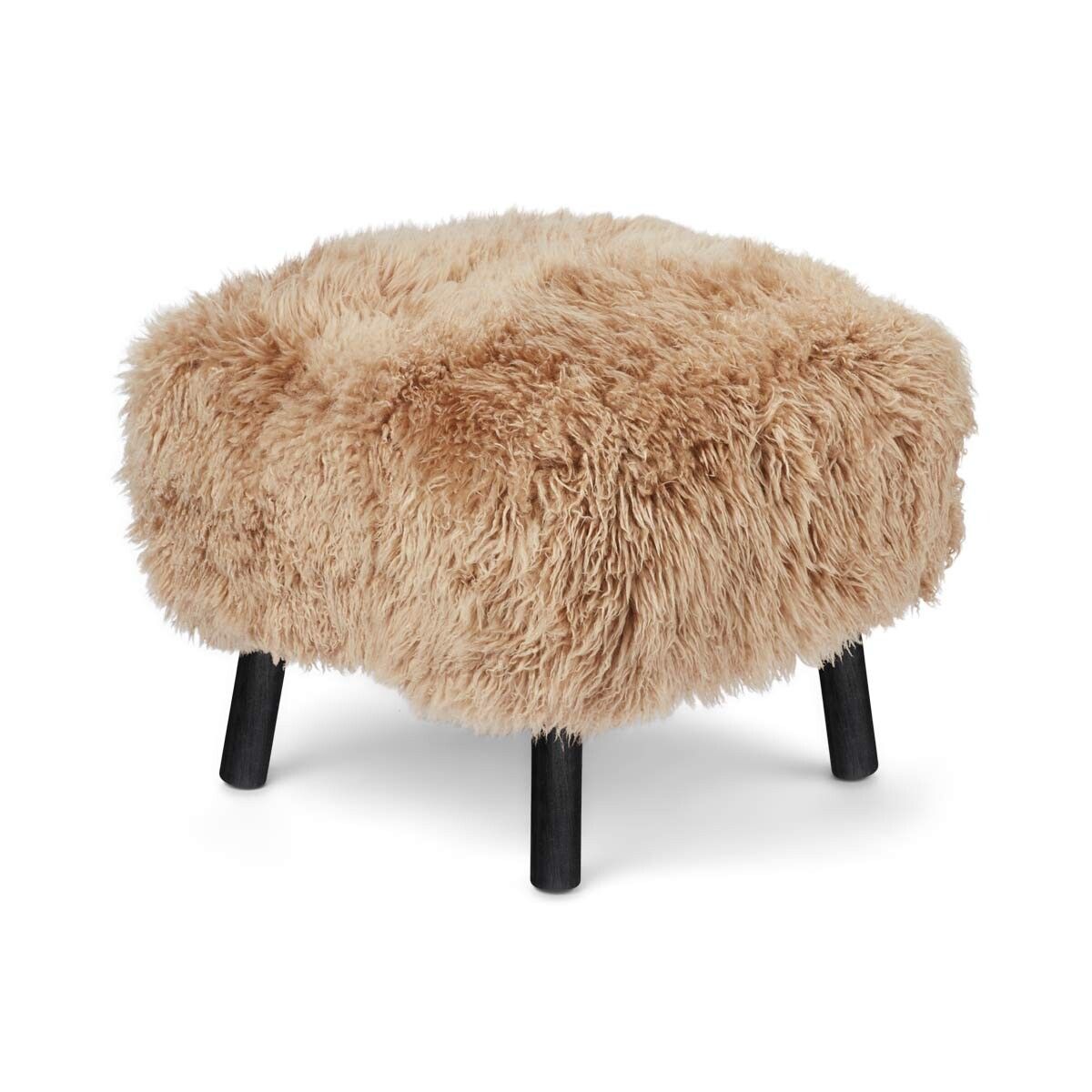 Repose-pieds Emily | Peau de mouton  | Laine courte Miel