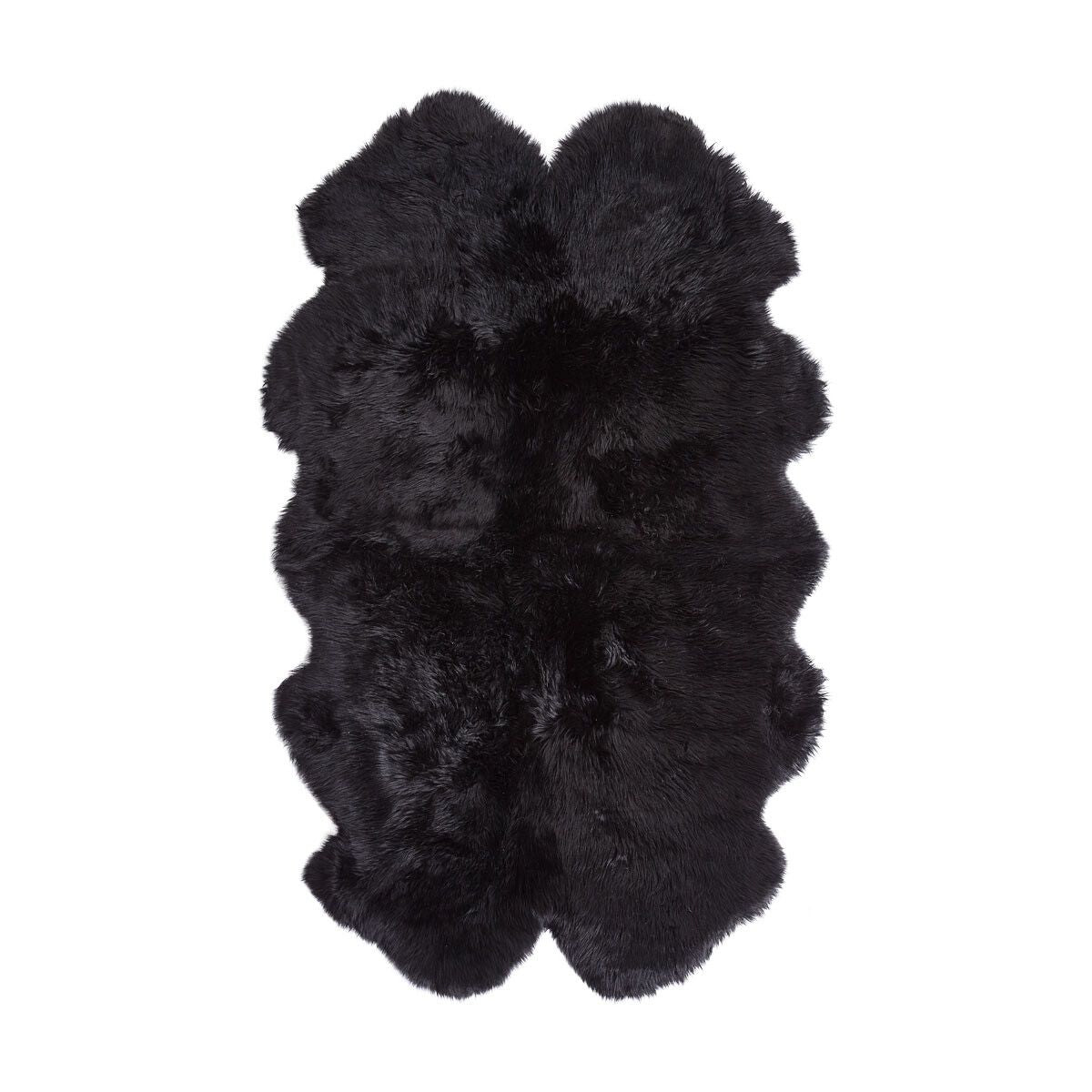 Peau de mouton de Nouvelle-Zélande à laine longue 180x110 cm Noir