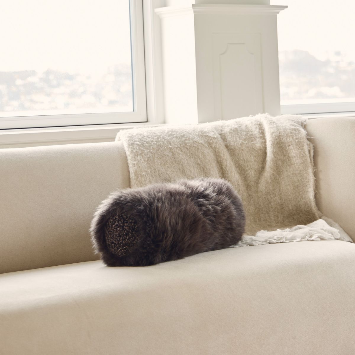 Coussin Traversin Noir/Noir