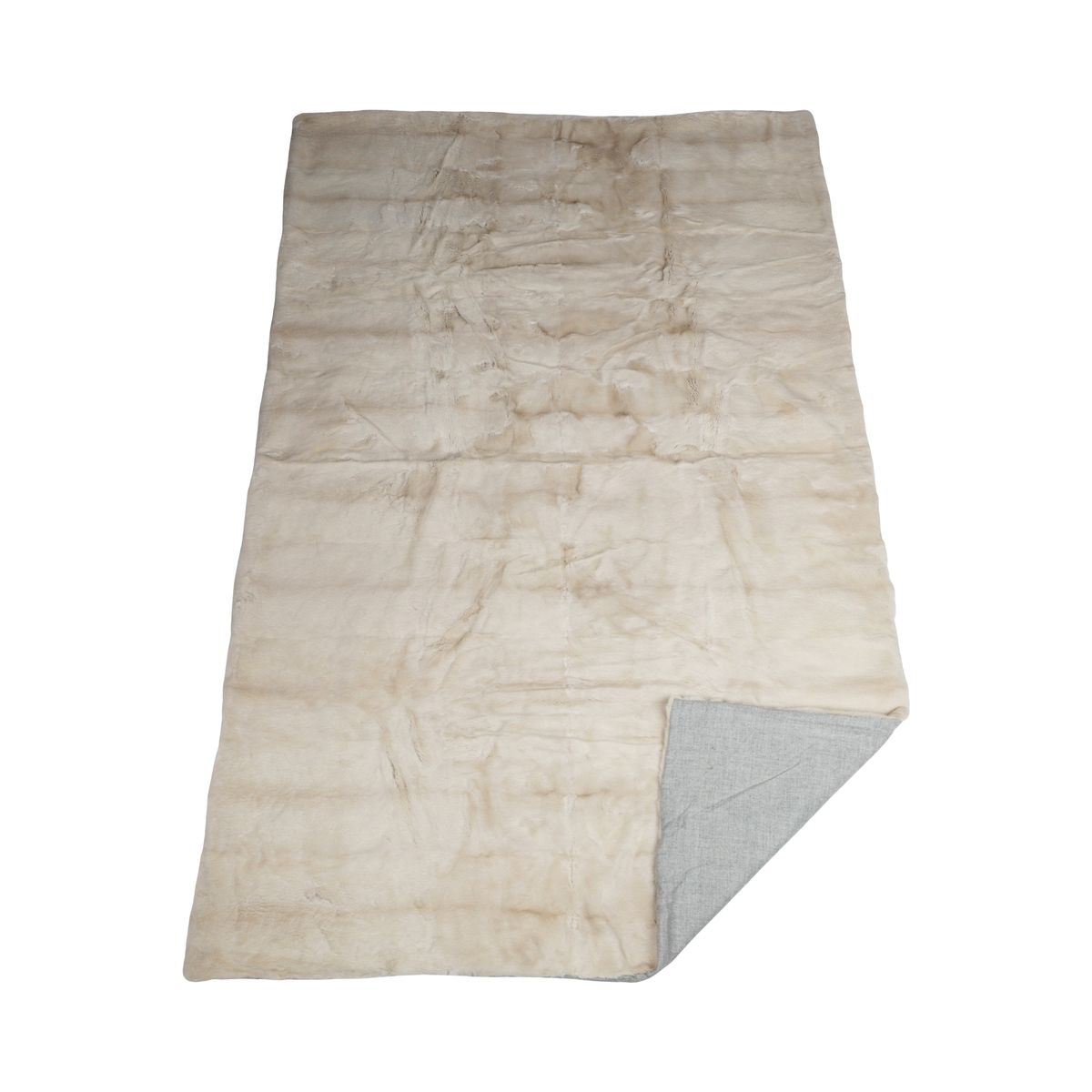Plaid en Vison | Doublure en Cachemire | Perle | 146x222 cm