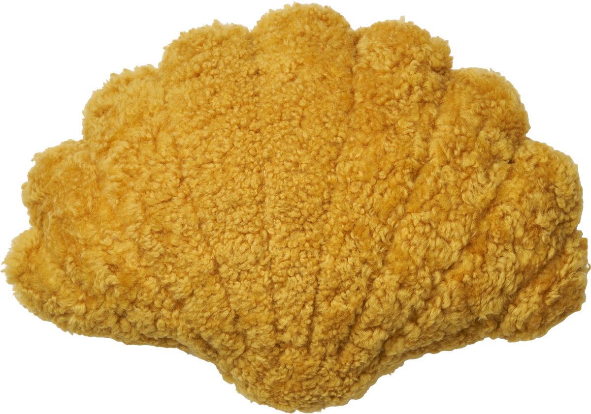 Coussin en forme de coquille Jaune