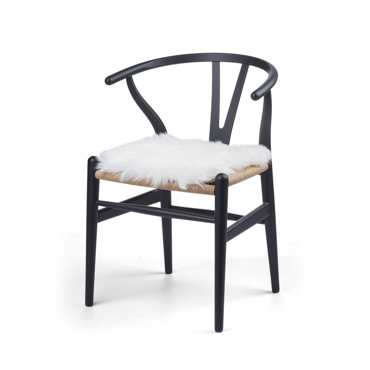 Dessus de siège en peau de mouton | Laine longue | Zéro déchet Ivoire