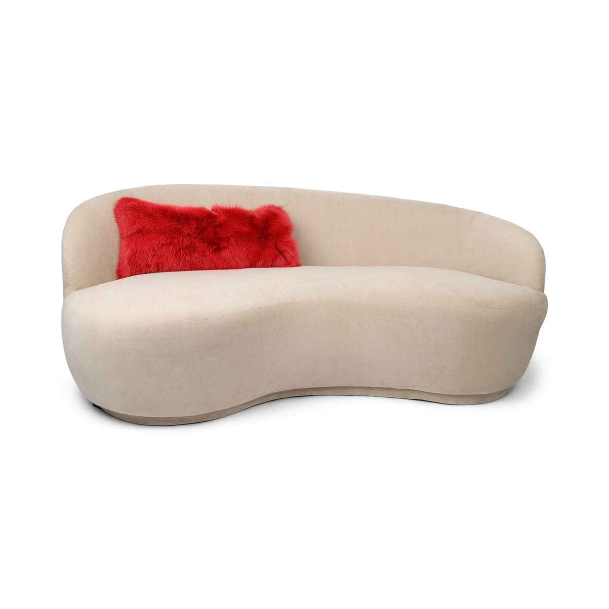 Coussin Premium en Renard | Dos en Cachemire | Norvège | Rouge | 30x68 cm