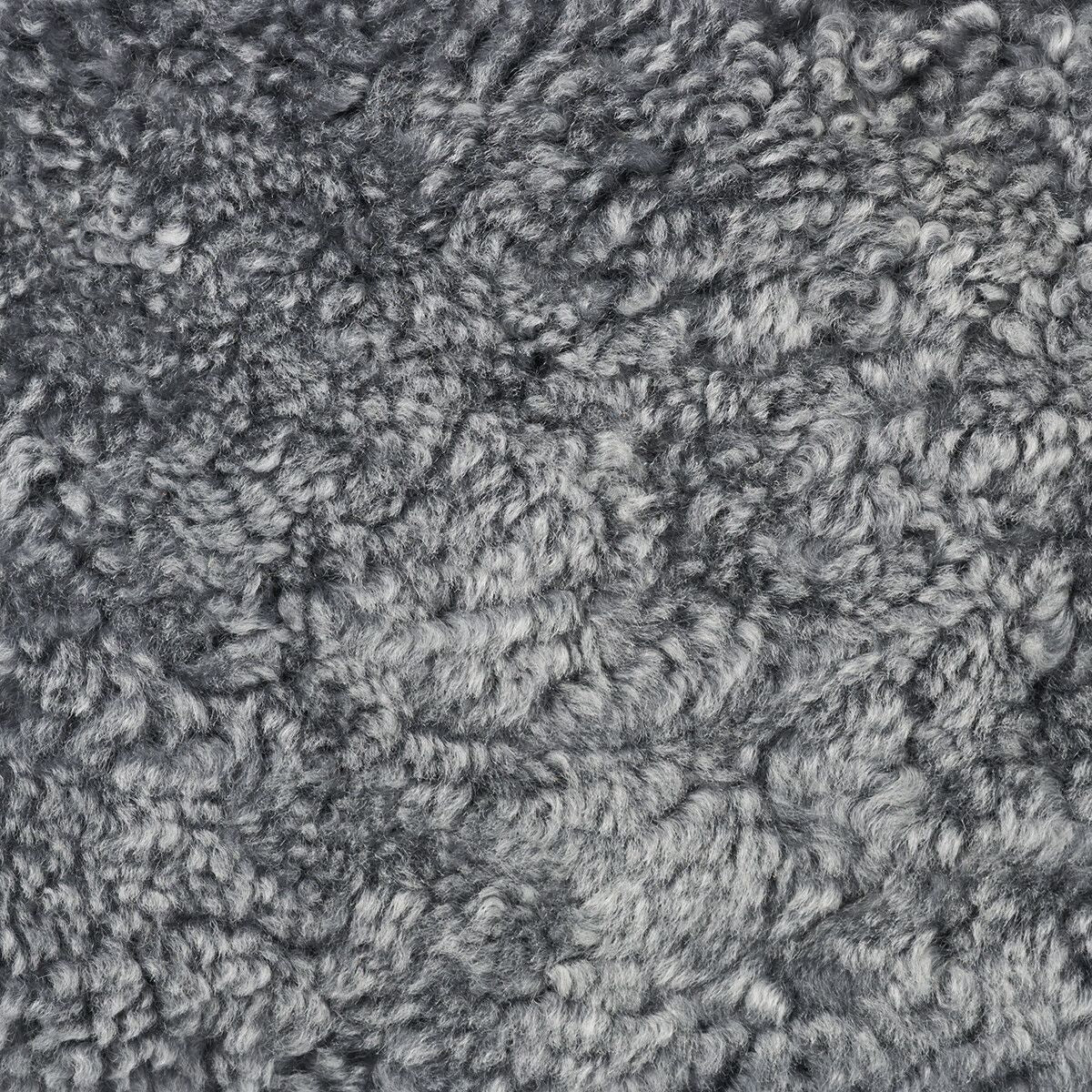 Repose-pieds Emily | Peau de mouton  | Laine courte Gris Léger
