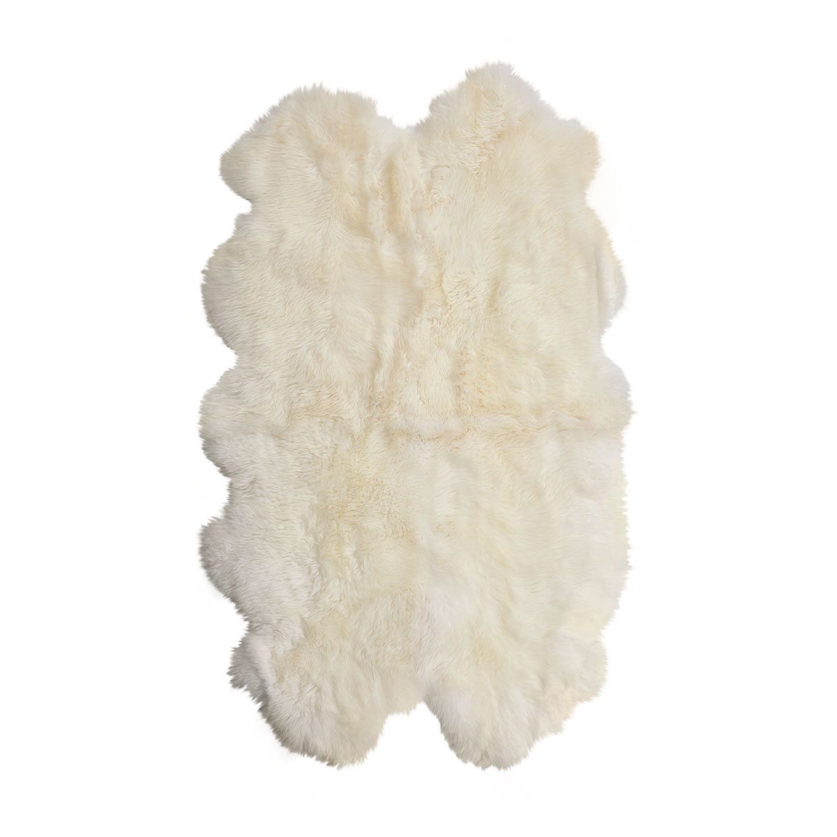 Peau de mouton de Nouvelle-Zélande à laine longue 180x110 cm Ivoire