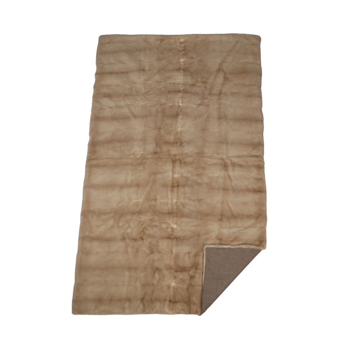 Plaid en vison | Dos en cachemire | Palomino | 108x172 cm