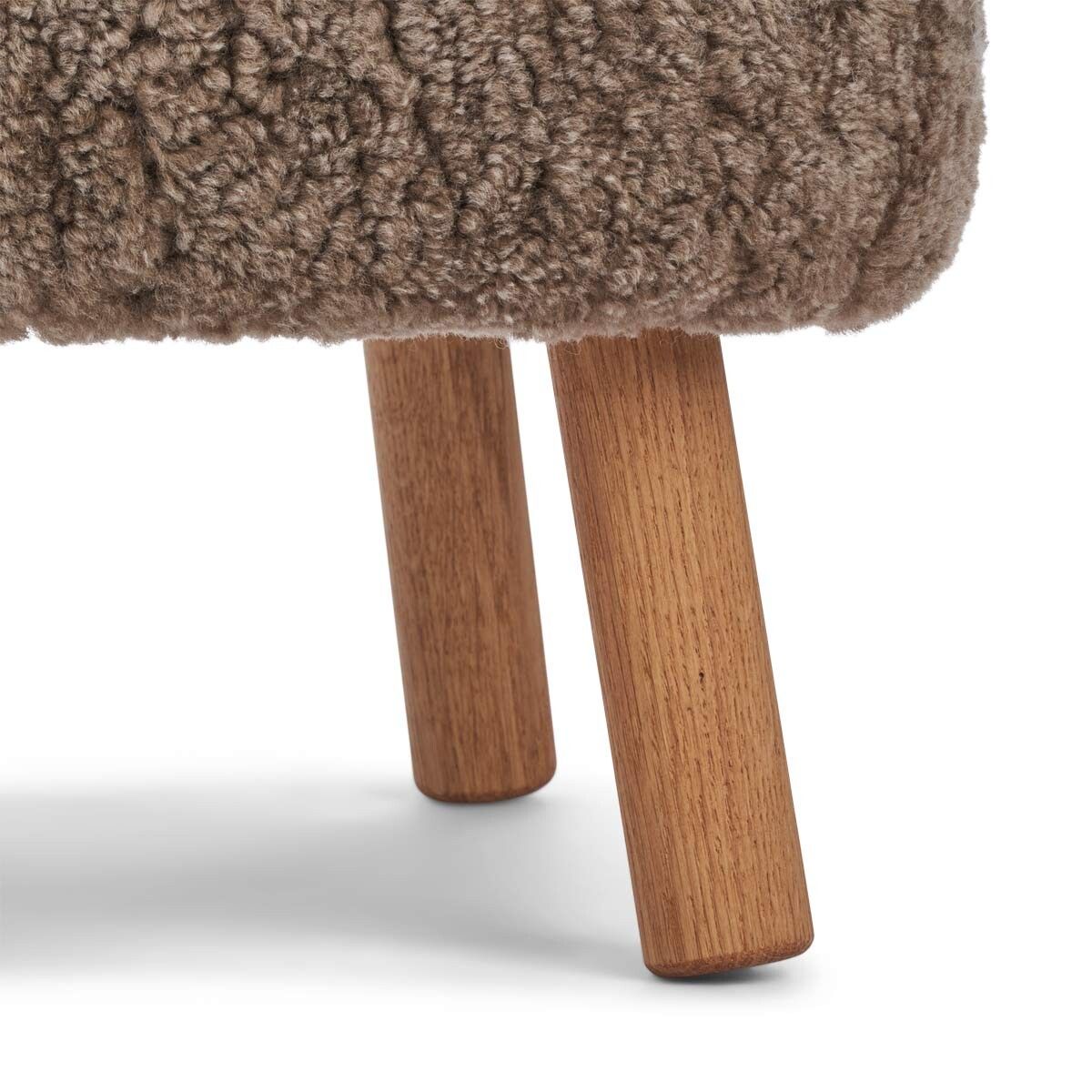 Repose-pieds Emily | Peau de mouton  | Laine courte Taupe