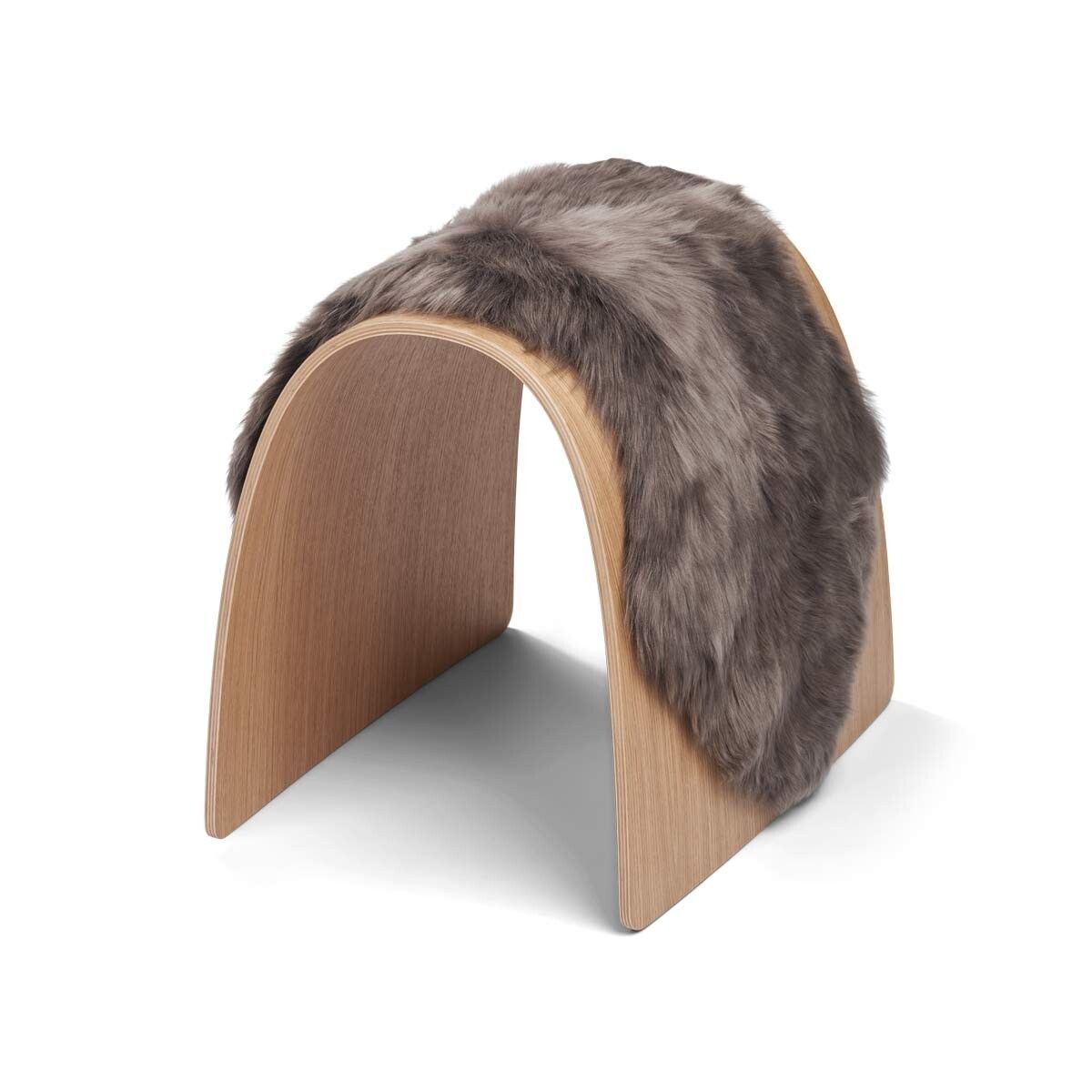 Dessus de tabouret en peau de mouton | Laine longue