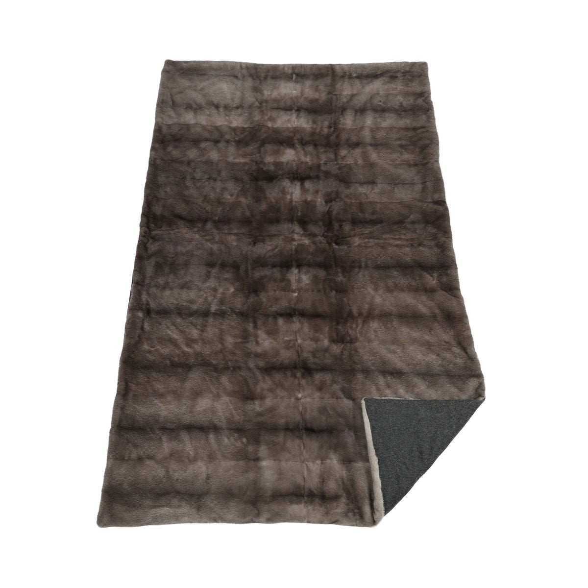 Plaid en Vison | Doublure en Cachemire | Bleu Irlandais | 130x212 cm