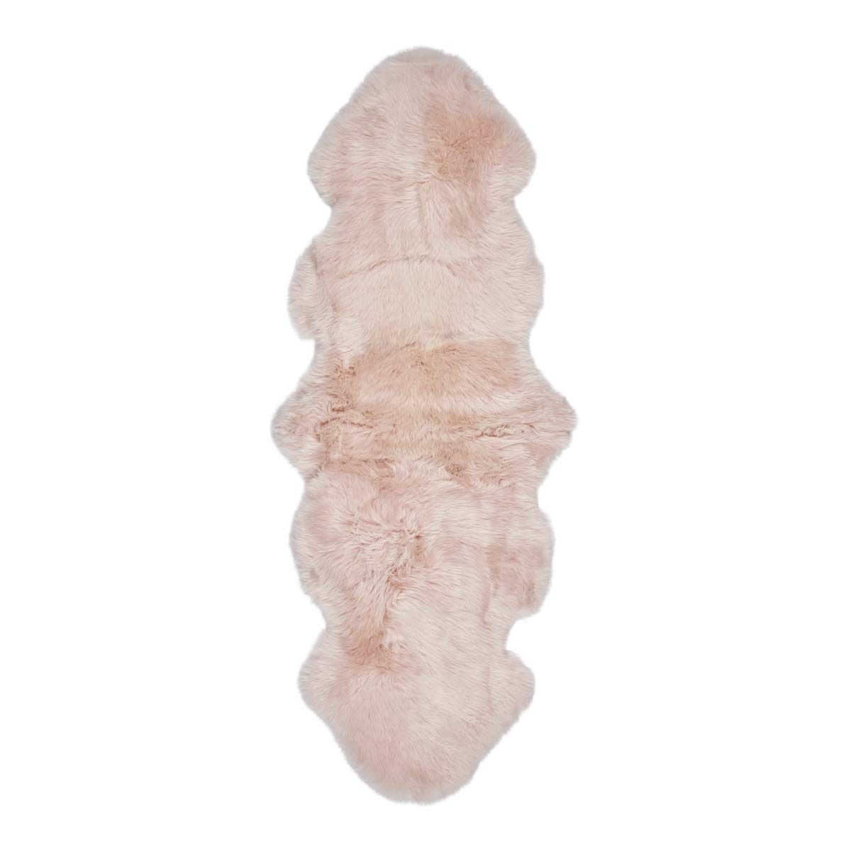 Peau de mouton de Nouvelle-Zélande à laine longue 180 cm Candy