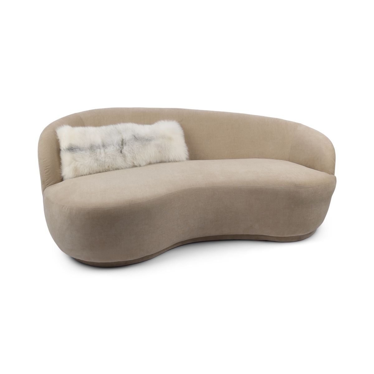 Coussin Premium en Renard | Doublure en Cachemire | Norvège | Renard Arctique Marbré | 30x80 cm