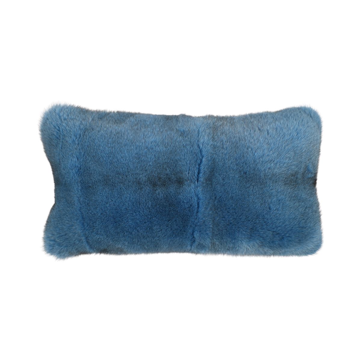 Coussin premium en renard | Dos en cachemire | Norvège | Bleu Indigo | 50x32 cm