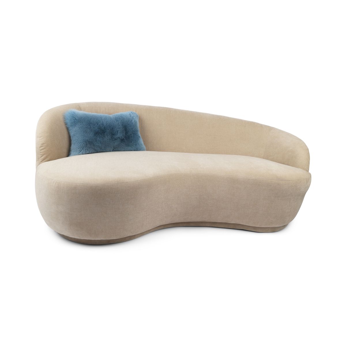 Coussin Premium en Renard | Dos en Cachemire | Norvège | Bleu Ciel | 48x30 cm