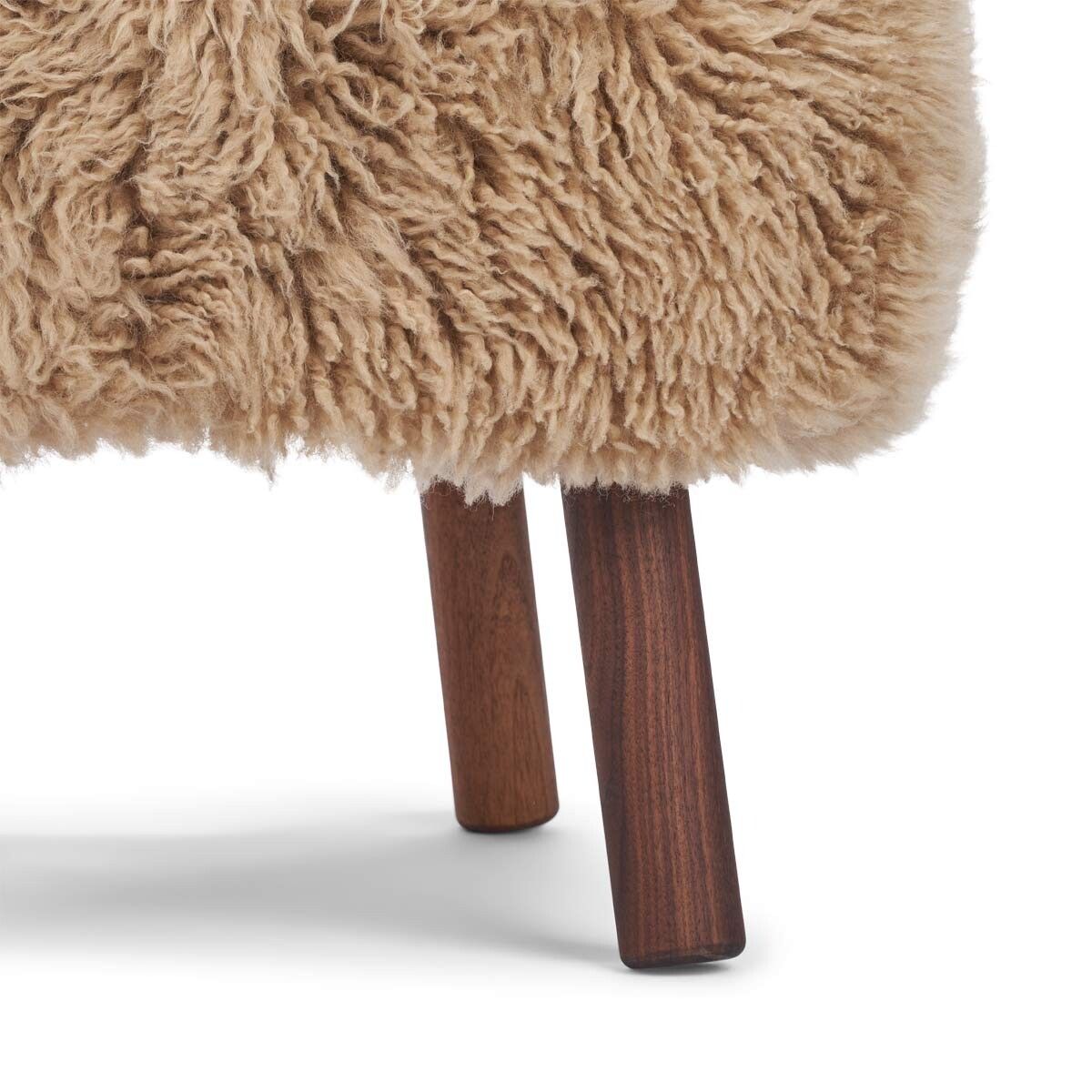 Fauteuil lounge Emily | Laine courte Miel