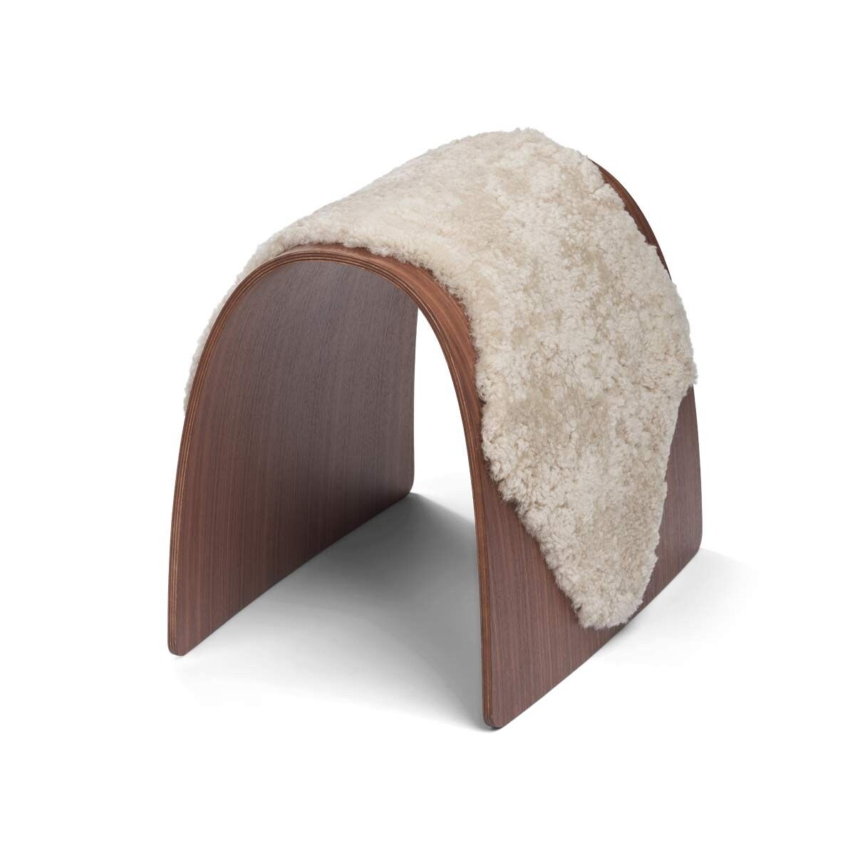 Dessus de tabouret en peau de mouton | Laine courte