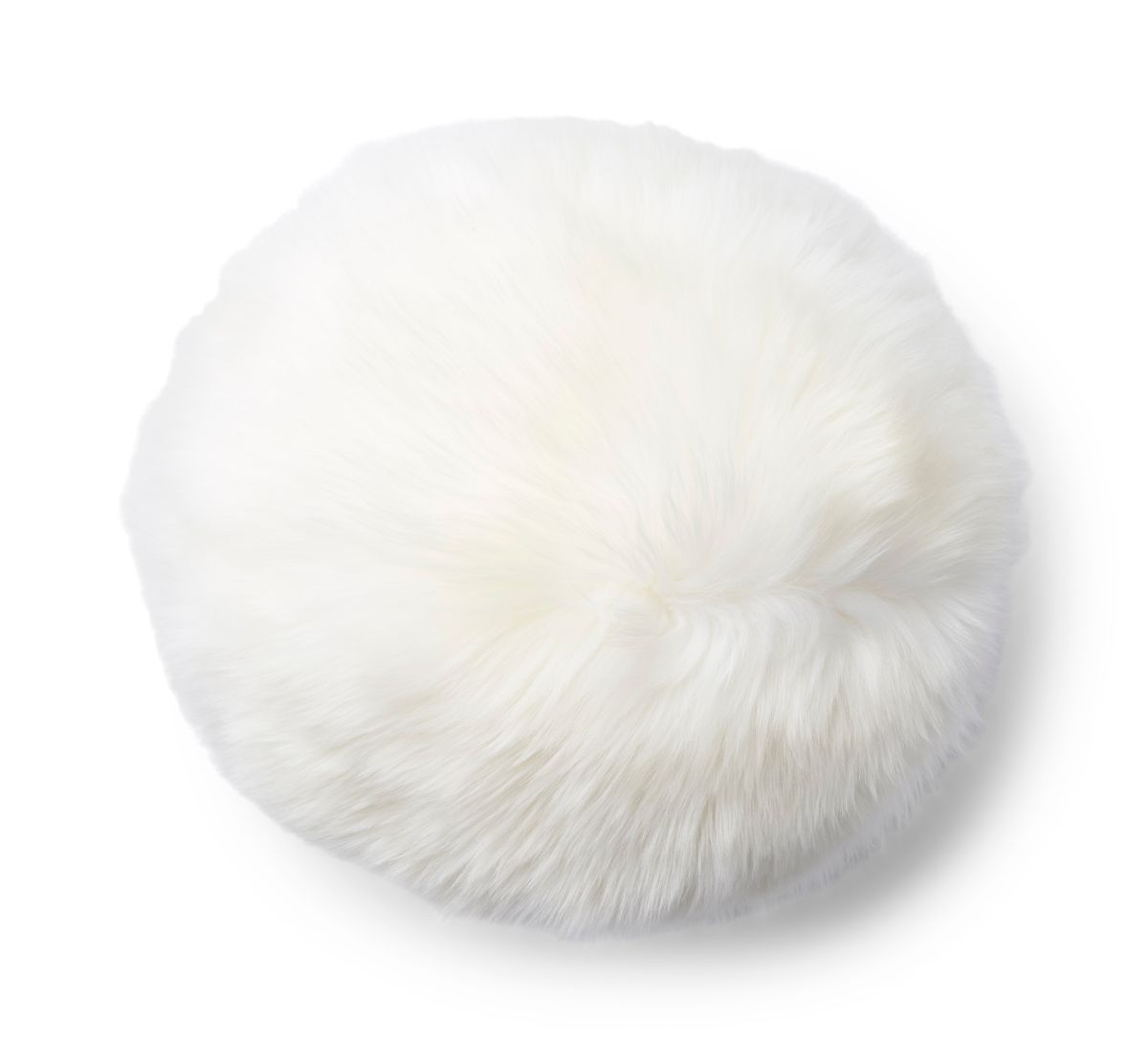 Coussin d'Angélite Laine Longue Ivoire