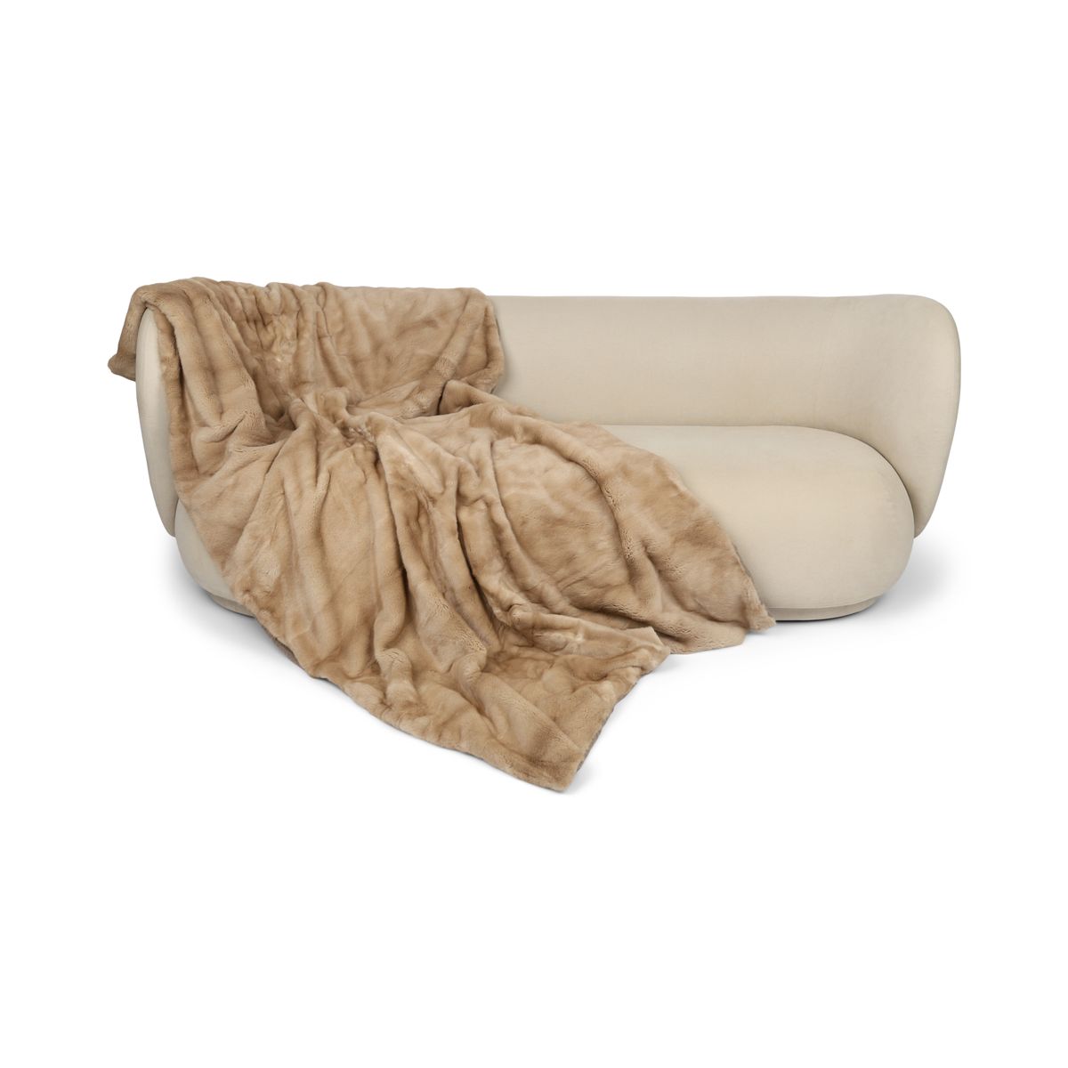 Plaid en vison | Cachemire noir | Palomino | 130x220 cm