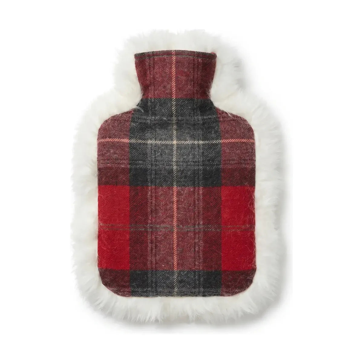 Bouillotte | Peau de mouton et laine | 37x27 cm Skye Red Tartan/Ivory