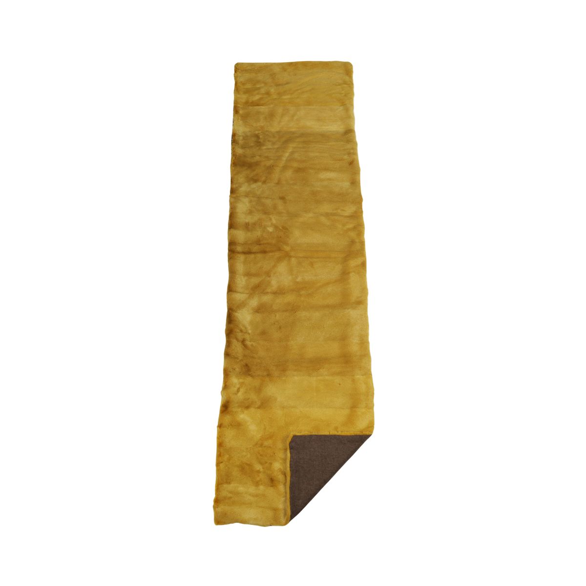 Plaid en Vison | Doublure Cachemire | Jaune Moutarde | 53x204 cm