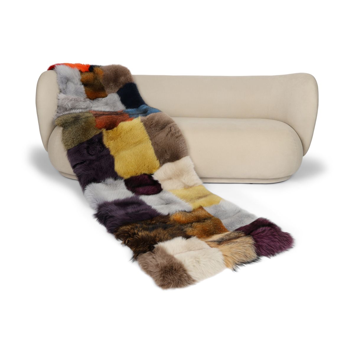 Plaid Premium en Renard | Doublure en Cachemire | Renard Mix | 75x250 cm