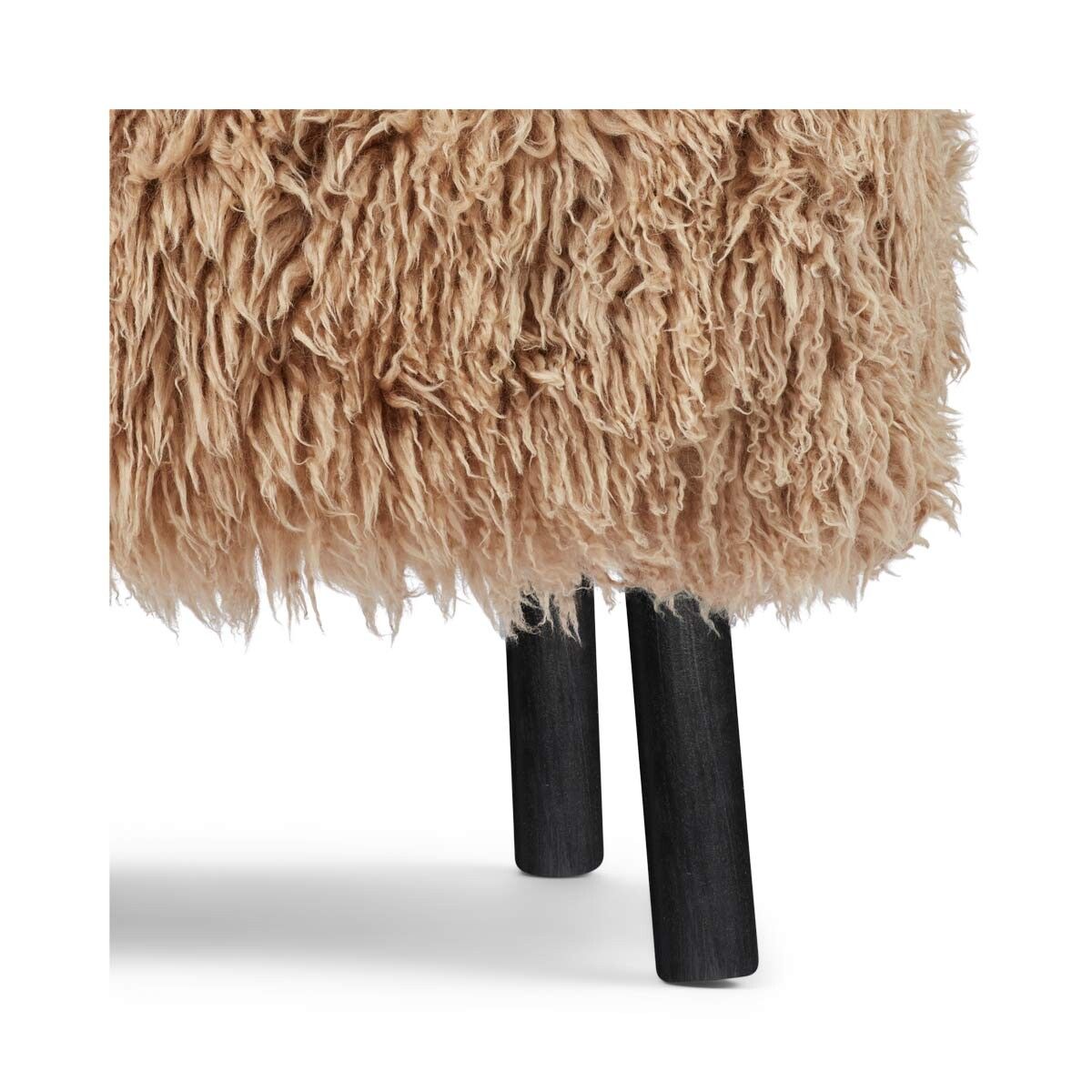 Repose-pieds Emily | Peau de mouton  | Laine courte Miel