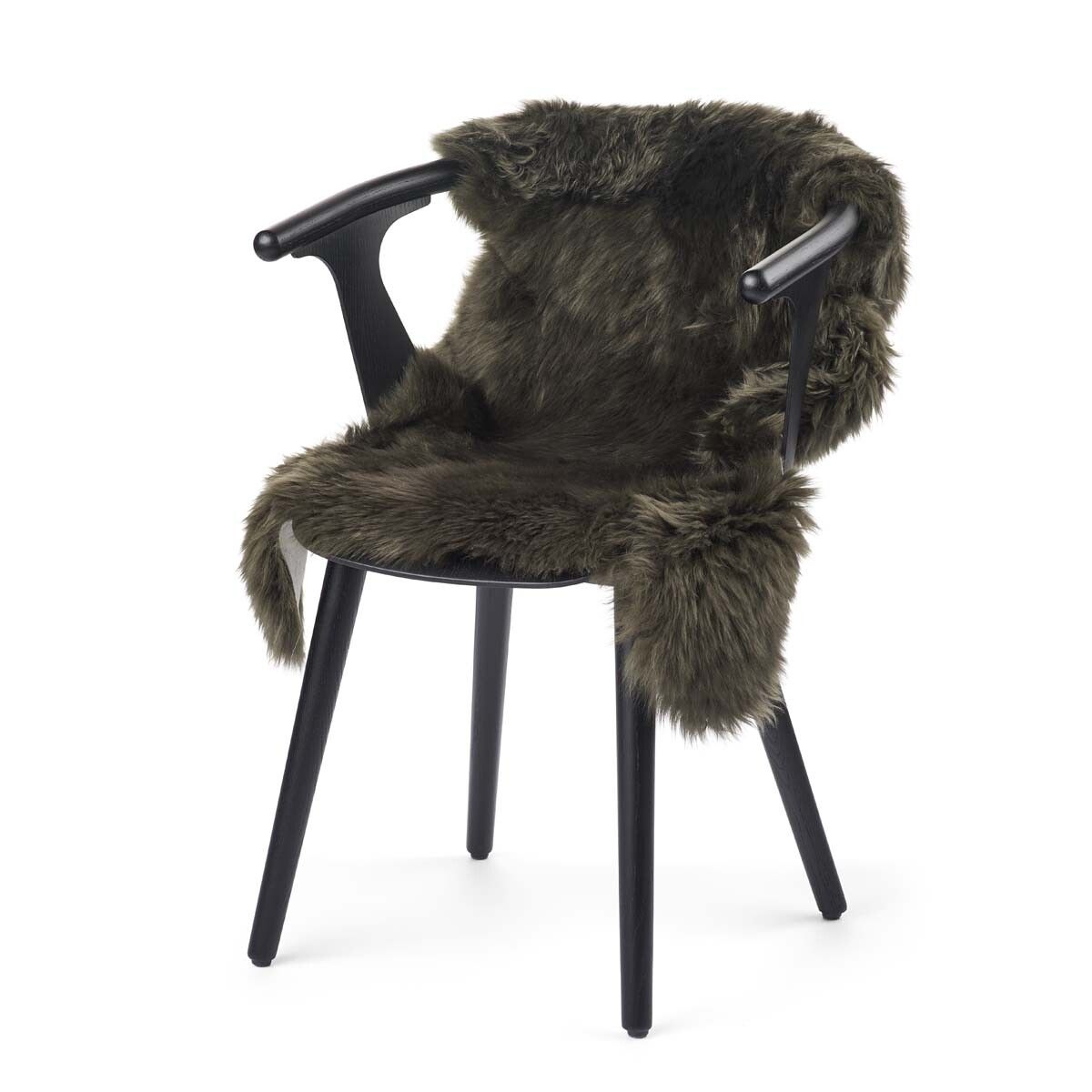 Peau de mouton de Nouvelle-Zélande à laine longue 90 cm Vert Haie