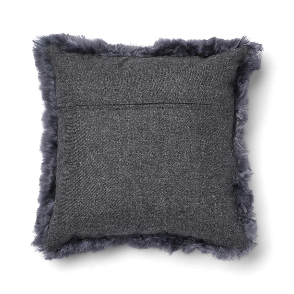 Coussin en alpaga Acier