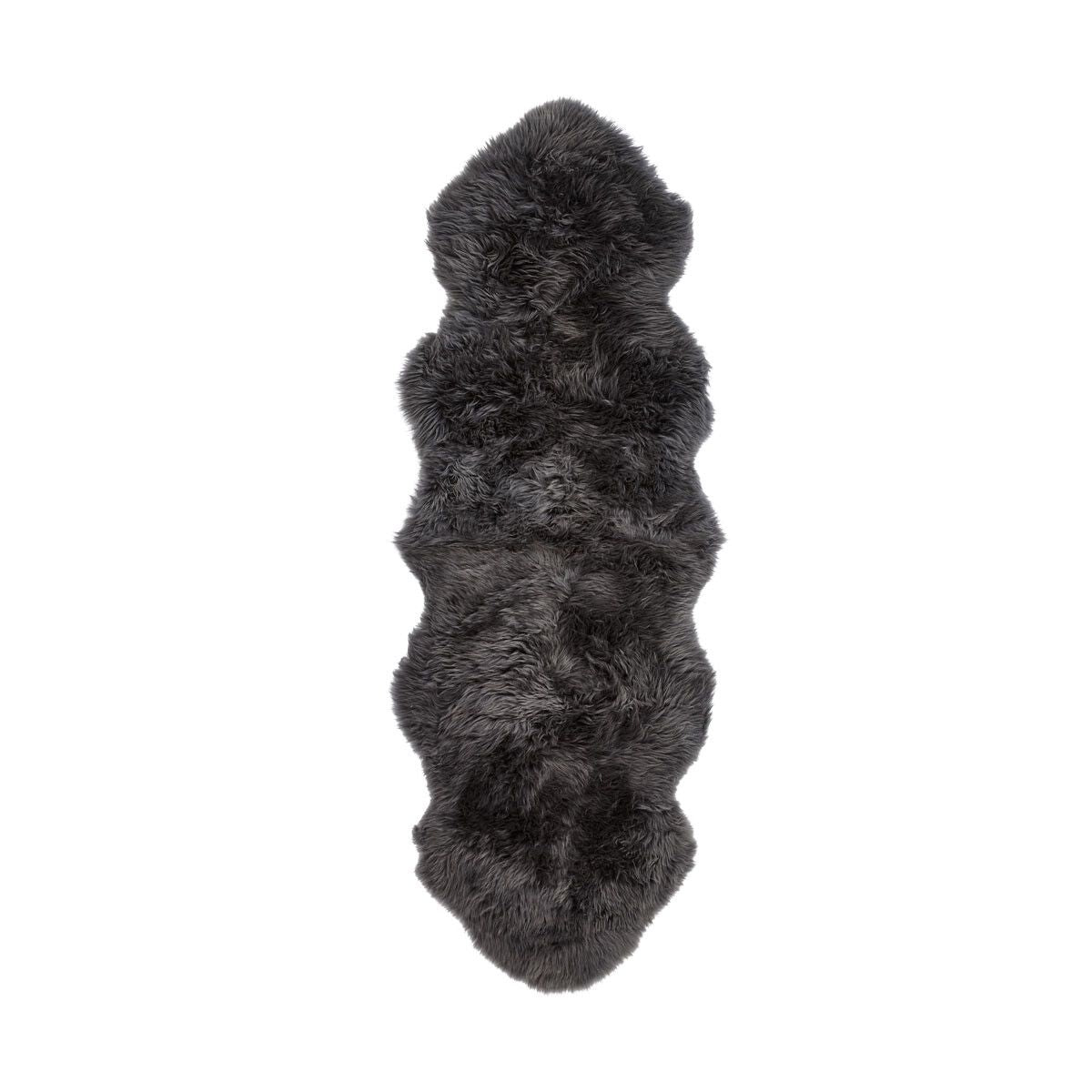 Peau de mouton de Nouvelle-Zélande à laine longue 180 cm Acier